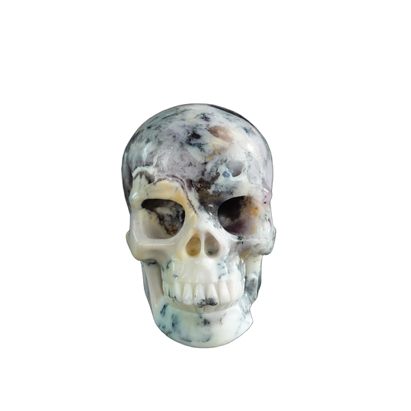3.0" White Opal Crystal Skull Carving - Unique Piece #WO06