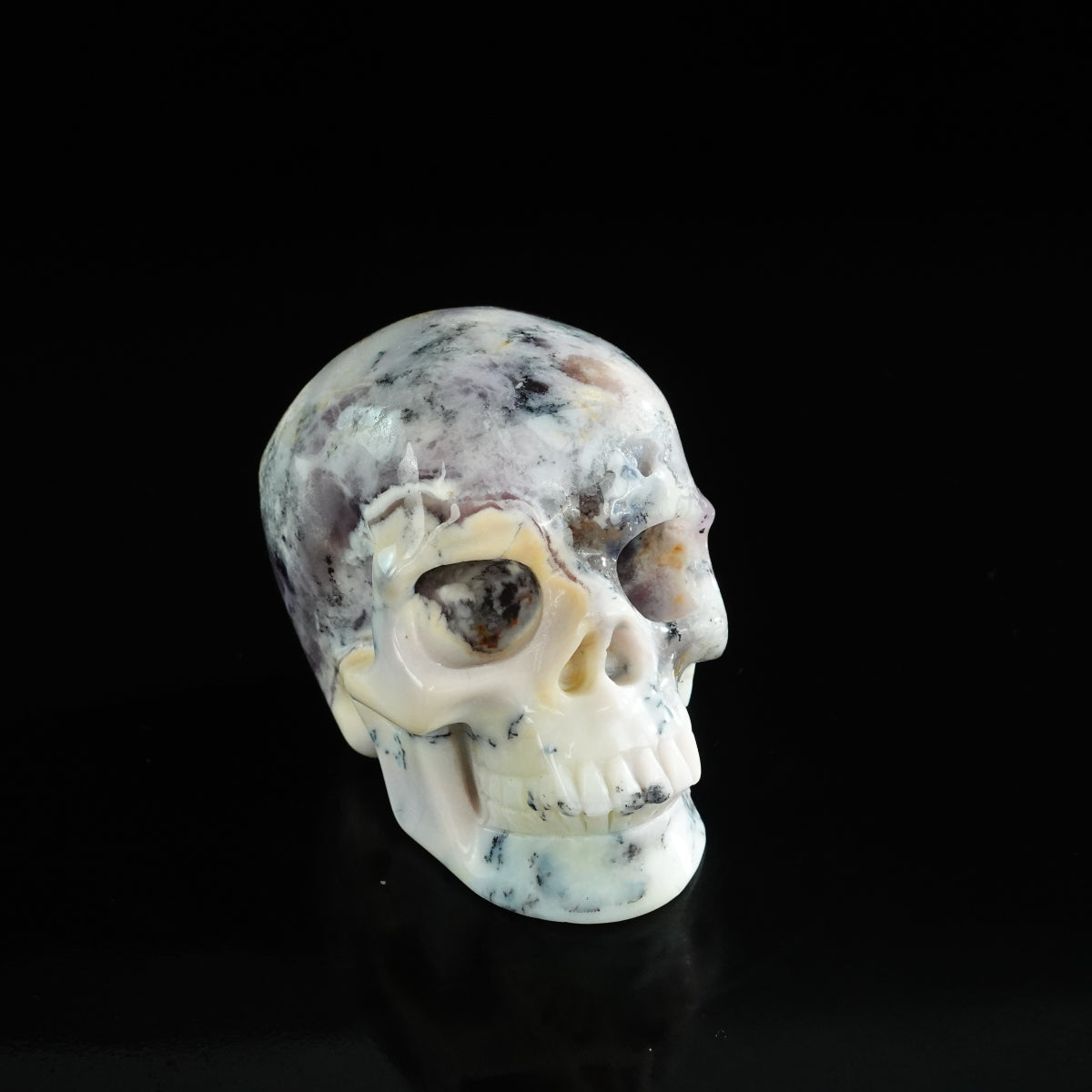 3.0" White Opal Crystal Skull Carving - Unique Piece #WO06