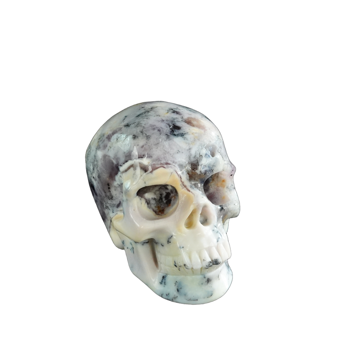 3.0" White Opal Crystal Skull Carving - Unique Piece #WO06