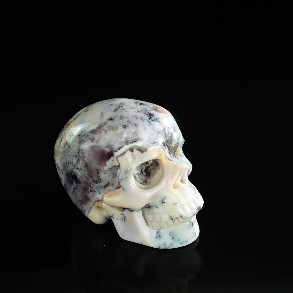3.0" White Opal Crystal Skull Carving - Unique Piece #WO06