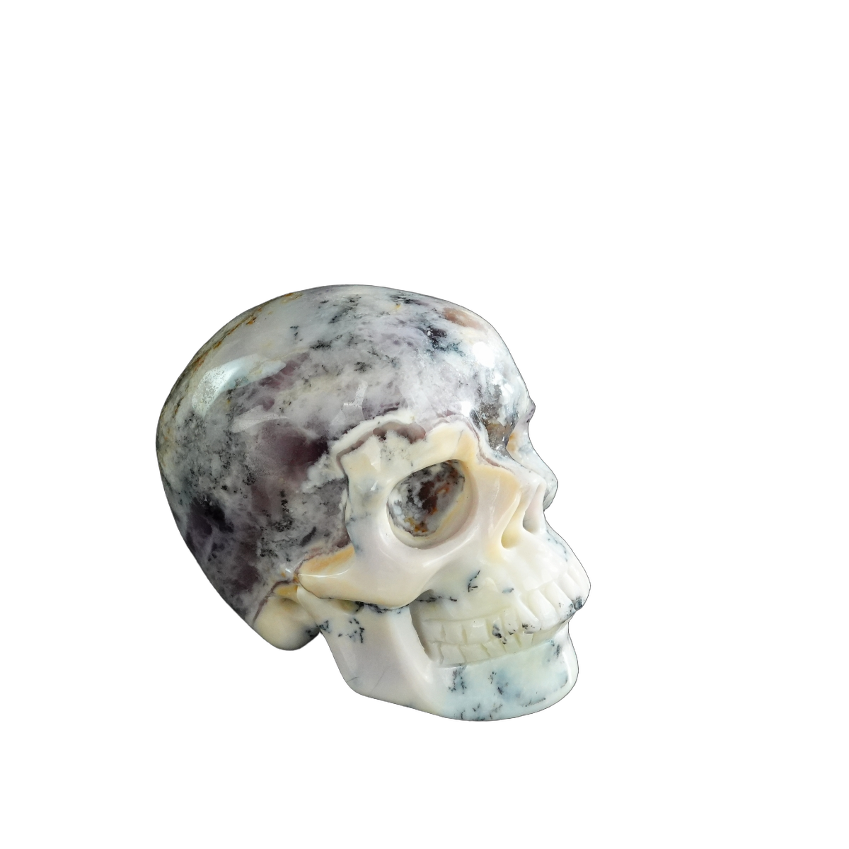3.0" White Opal Crystal Skull Carving - Unique Piece #WO06