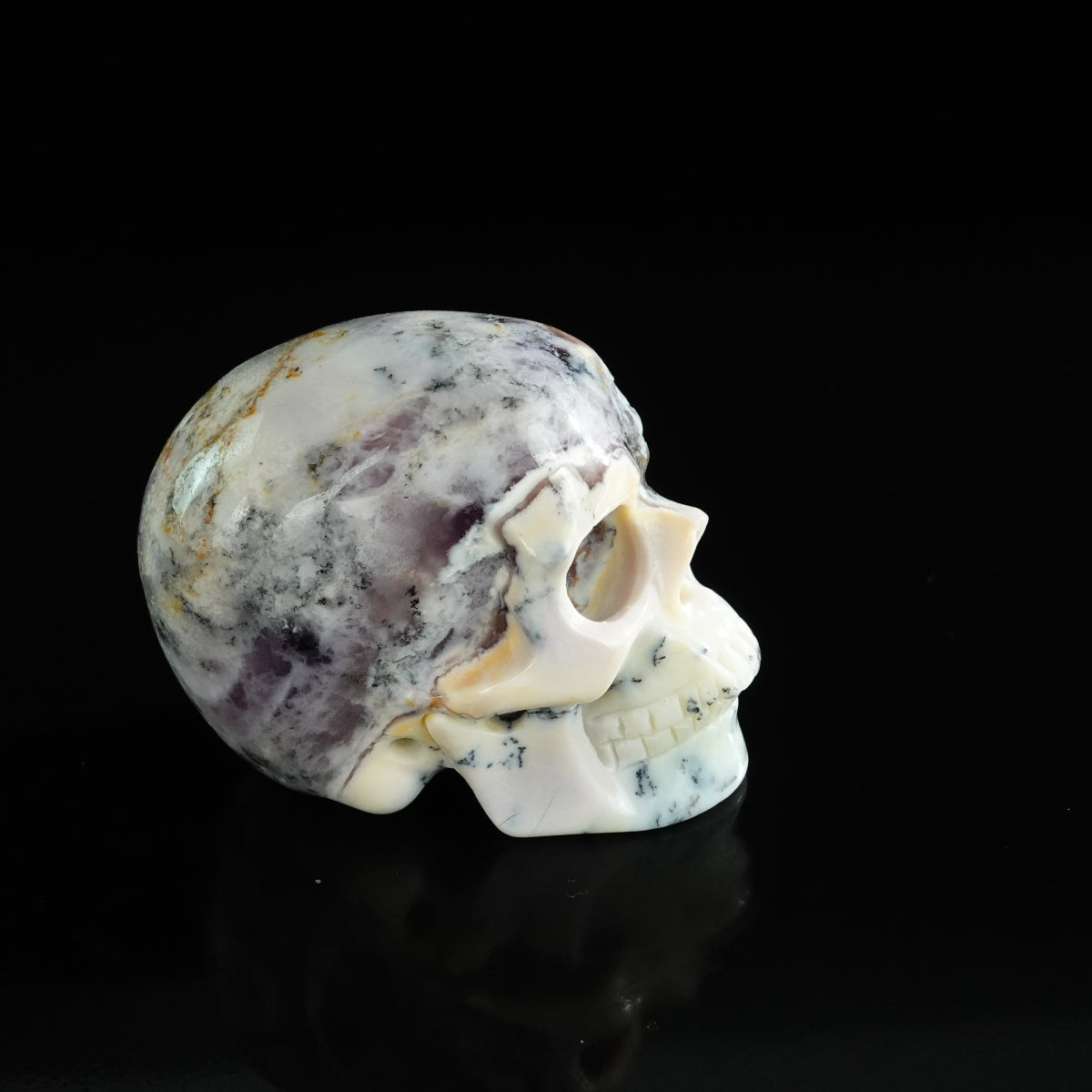 3.0" White Opal Crystal Skull Carving - Unique Piece #WO06