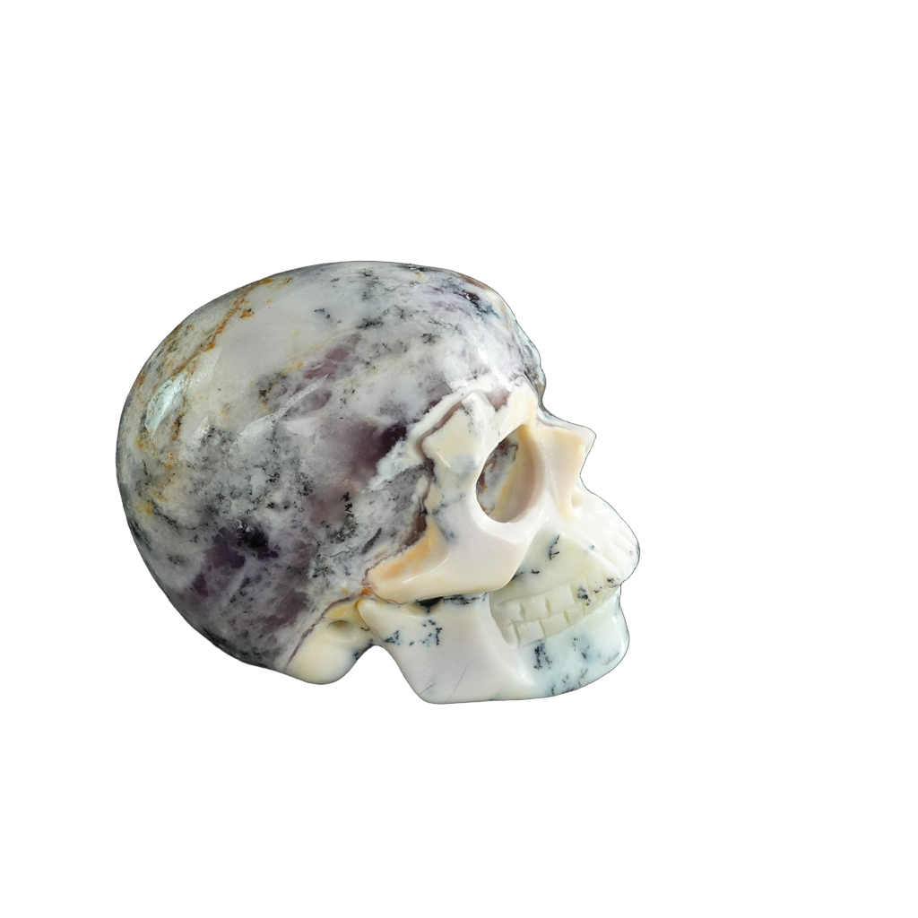 3.0" White Opal Crystal Skull Carving - Unique Piece #WO06