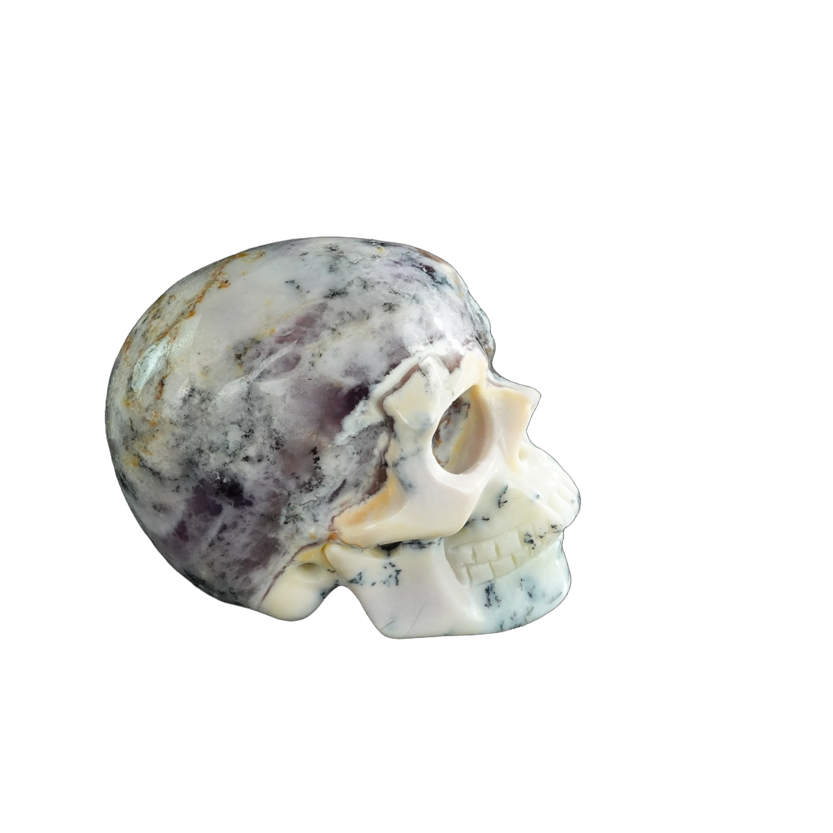 3.0" White Opal Crystal Skull Carving - Unique Piece #WO06