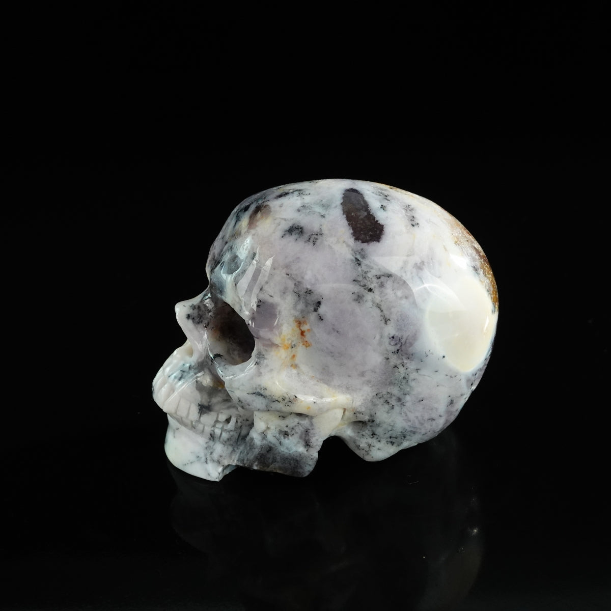 3.0" White Opal Crystal Skull Carving - Unique Piece #WO06