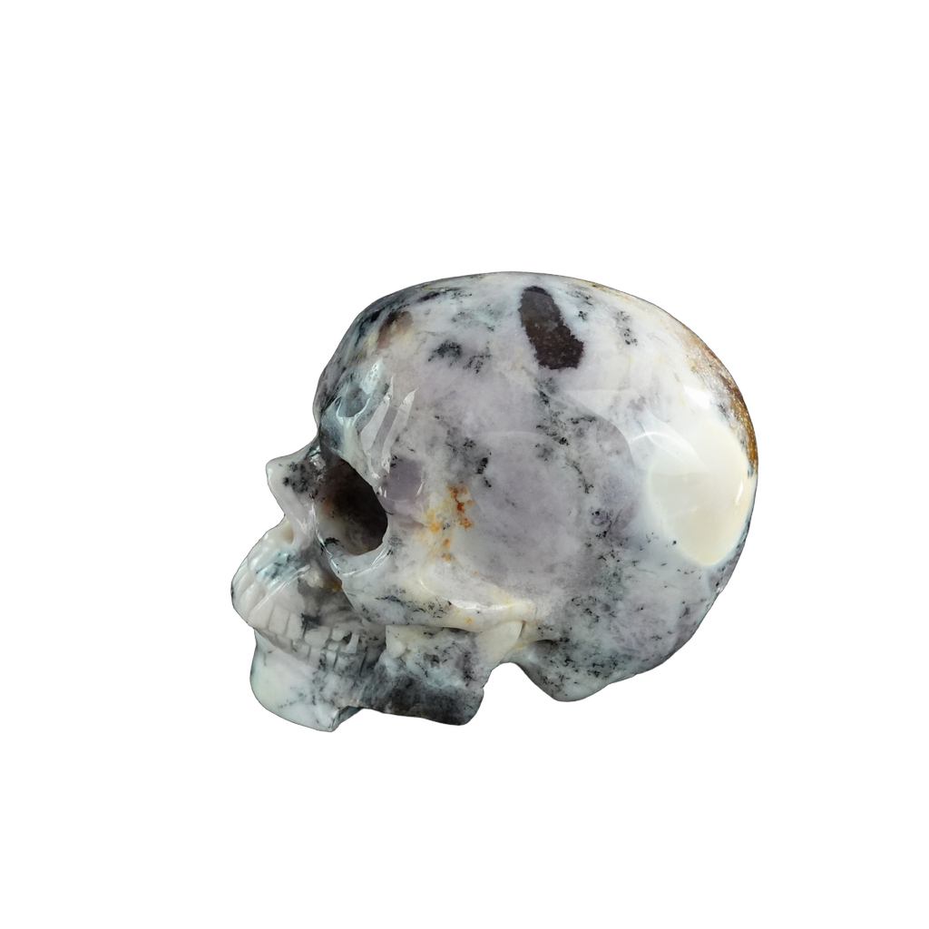 3.0" White Opal Crystal Skull Carving - Unique Piece #WO06