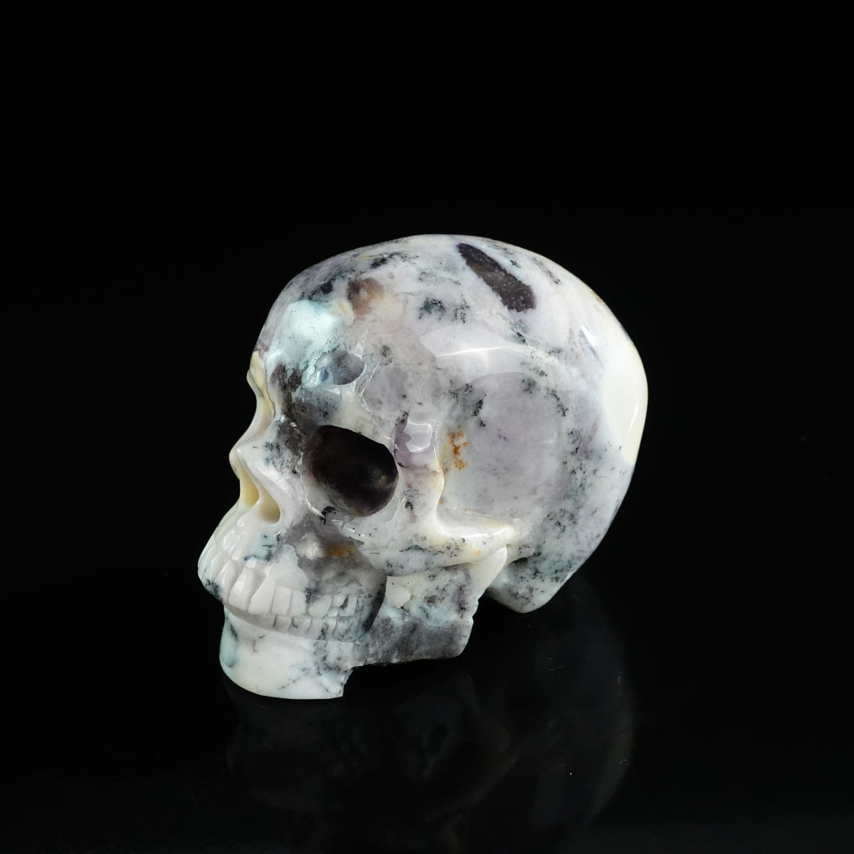 3.0" White Opal Crystal Skull Carving - Unique Piece #WO06