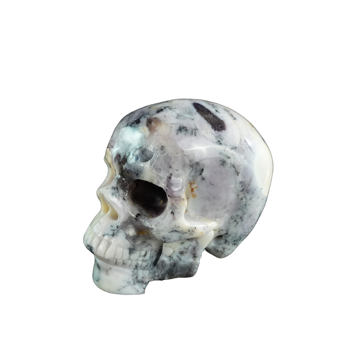 3.0" White Opal Crystal Skull Carving - Unique Piece #WO06