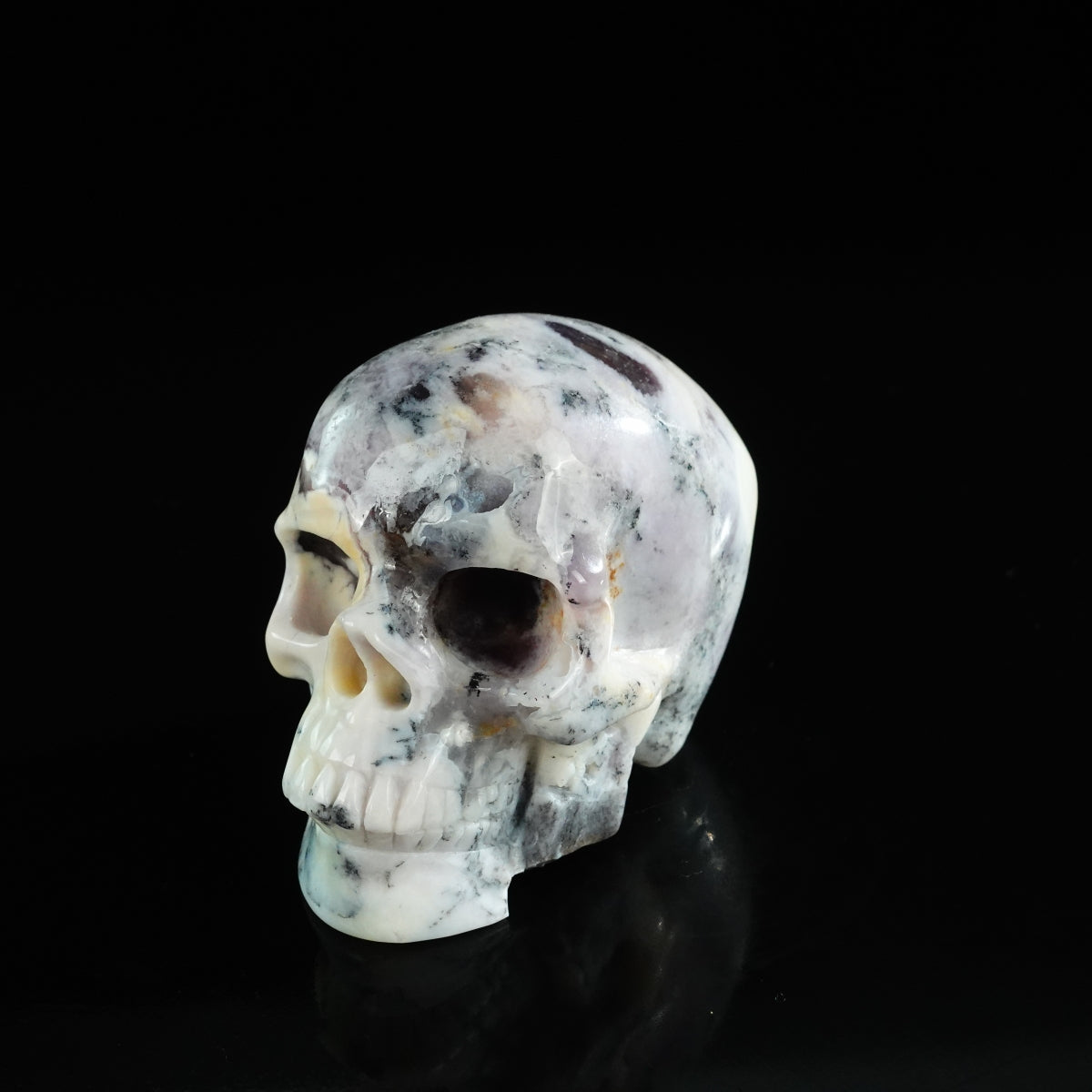3.0" White Opal Crystal Skull Carving - Unique Piece #WO06