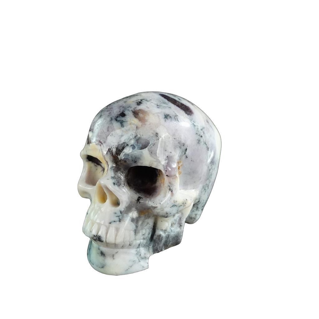 3.0" White Opal Crystal Skull Carving - Unique Piece #WO06