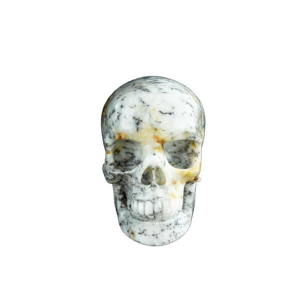 3.0" White Opal Crystal Skull Carving - Unique Piece #WO07