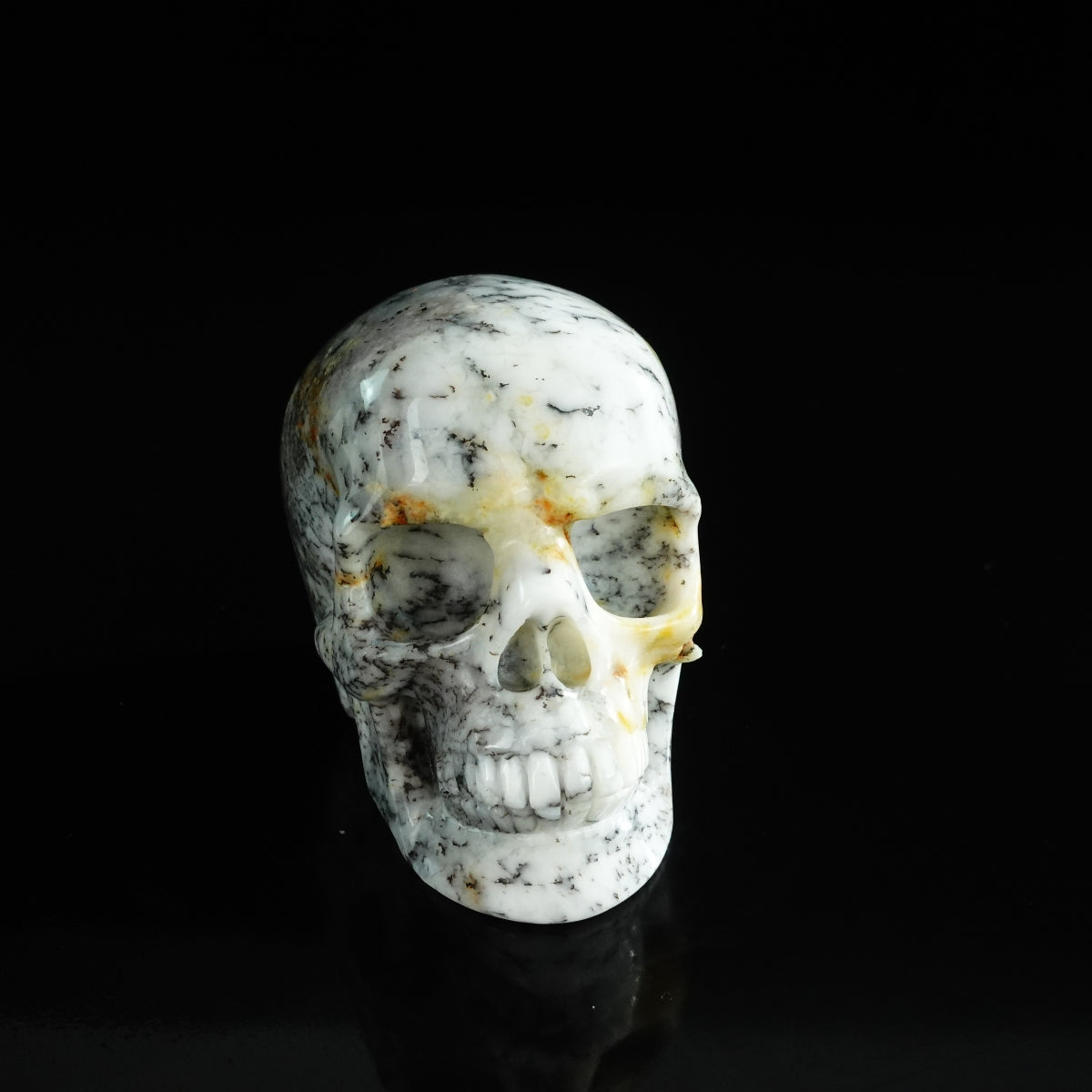 3.0" White Opal Crystal Skull Carving - Unique Piece #WO07