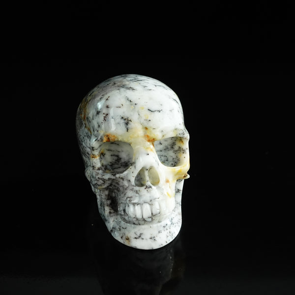 3.0" White Opal Crystal Skull Carving - Unique Piece #WO07 - alternate view