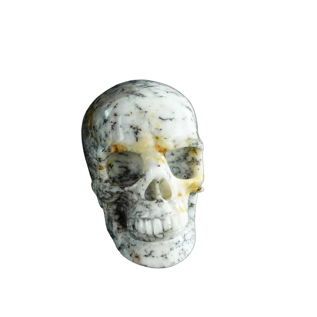 3.0" White Opal Crystal Skull Carving - Unique Piece #WO07