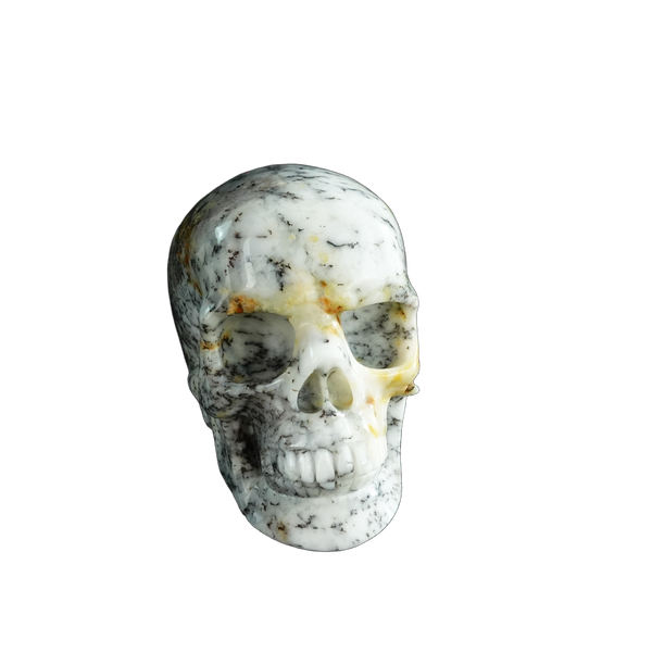 3.0" White Opal Crystal Skull Carving - Unique Piece #WO07 - alternate view