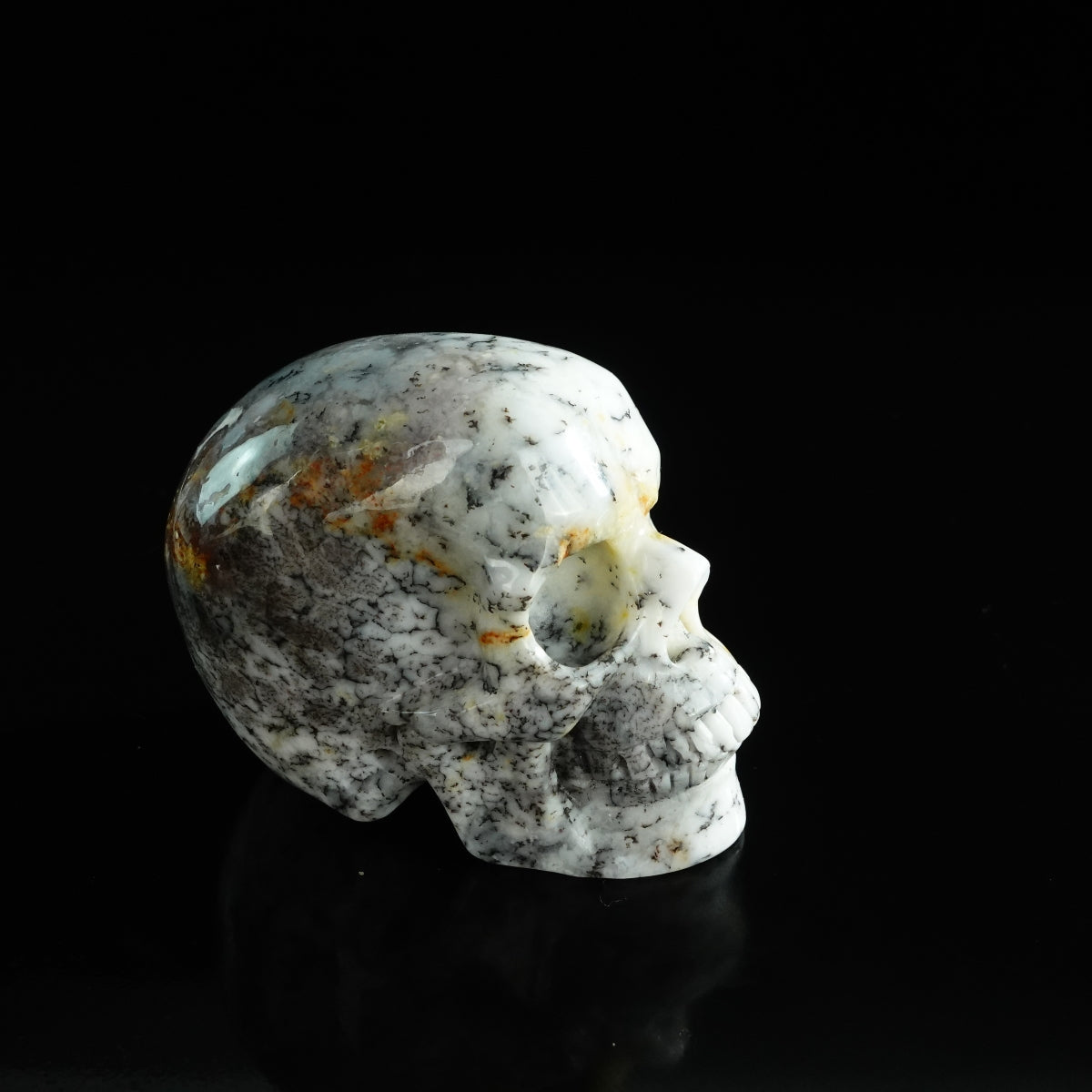 3.0" White Opal Crystal Skull Carving - Unique Piece #WO07