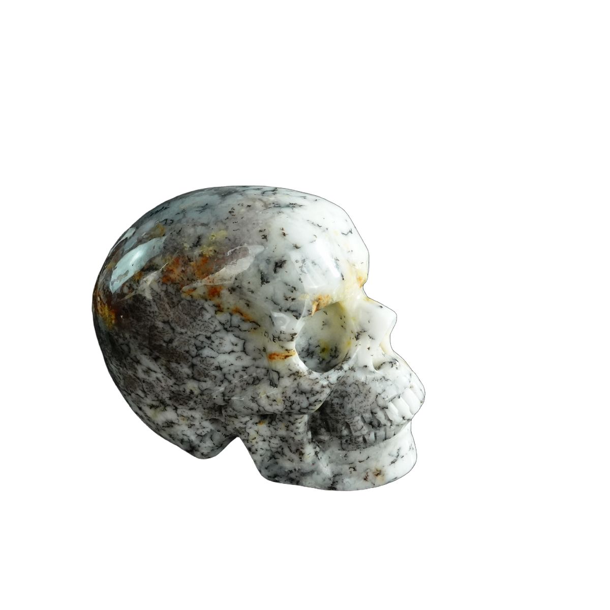 3.0" White Opal Crystal Skull Carving - Unique Piece #WO07