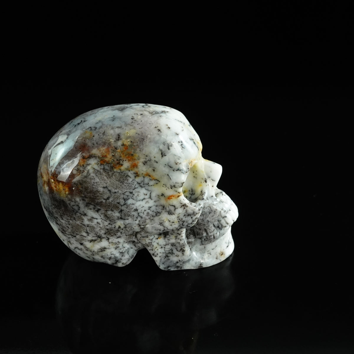 3.0" White Opal Crystal Skull Carving - Unique Piece #WO07