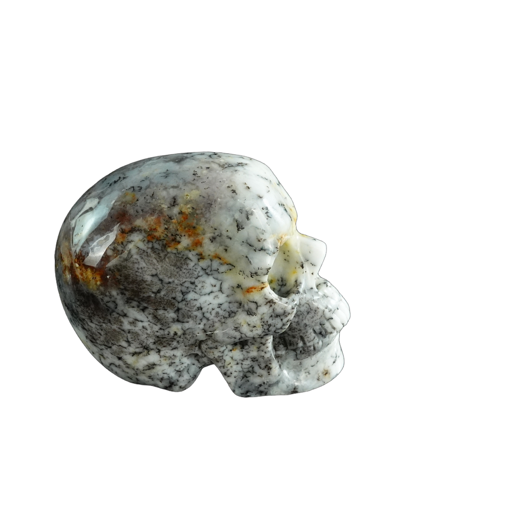 3.0" White Opal Crystal Skull Carving - Unique Piece #WO07