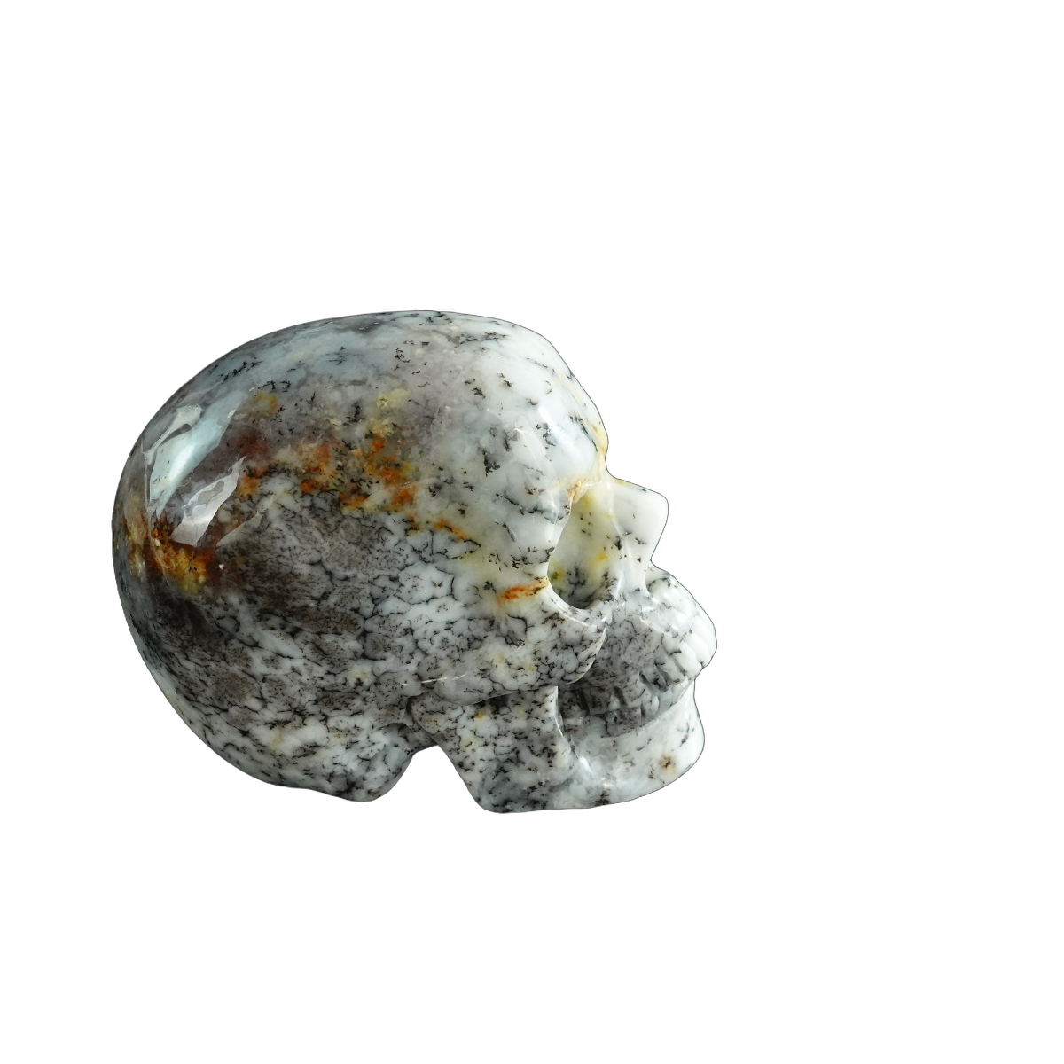 3.0" White Opal Crystal Skull Carving - Unique Piece #WO07