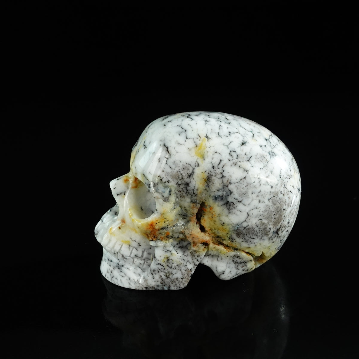 3.0" White Opal Crystal Skull Carving - Unique Piece #WO07
