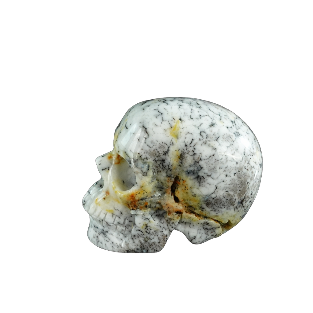 3.0" White Opal Crystal Skull Carving - Unique Piece #WO07