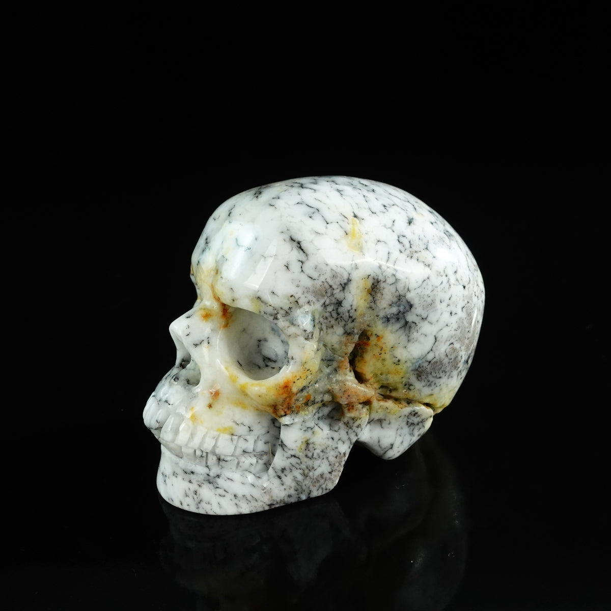 3.0" White Opal Crystal Skull Carving - Unique Piece #WO07
