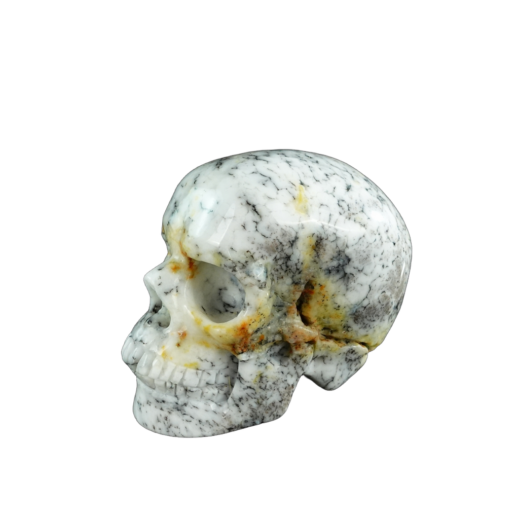 3.0" White Opal Crystal Skull Carving - Unique Piece #WO07