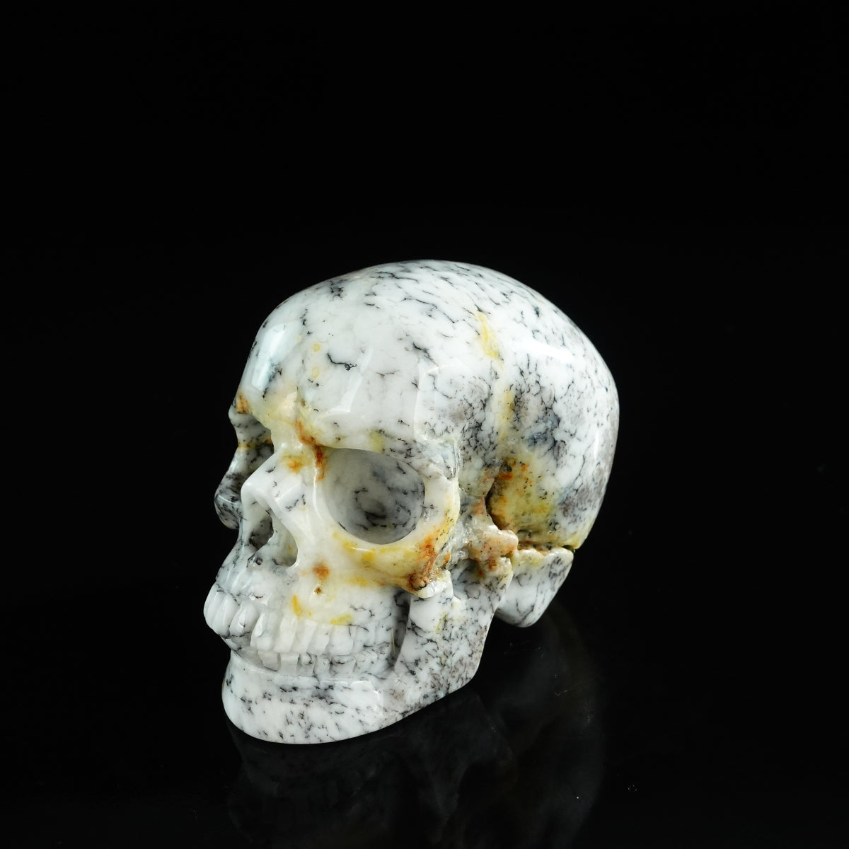 3.0" White Opal Crystal Skull Carving - Unique Piece #WO07