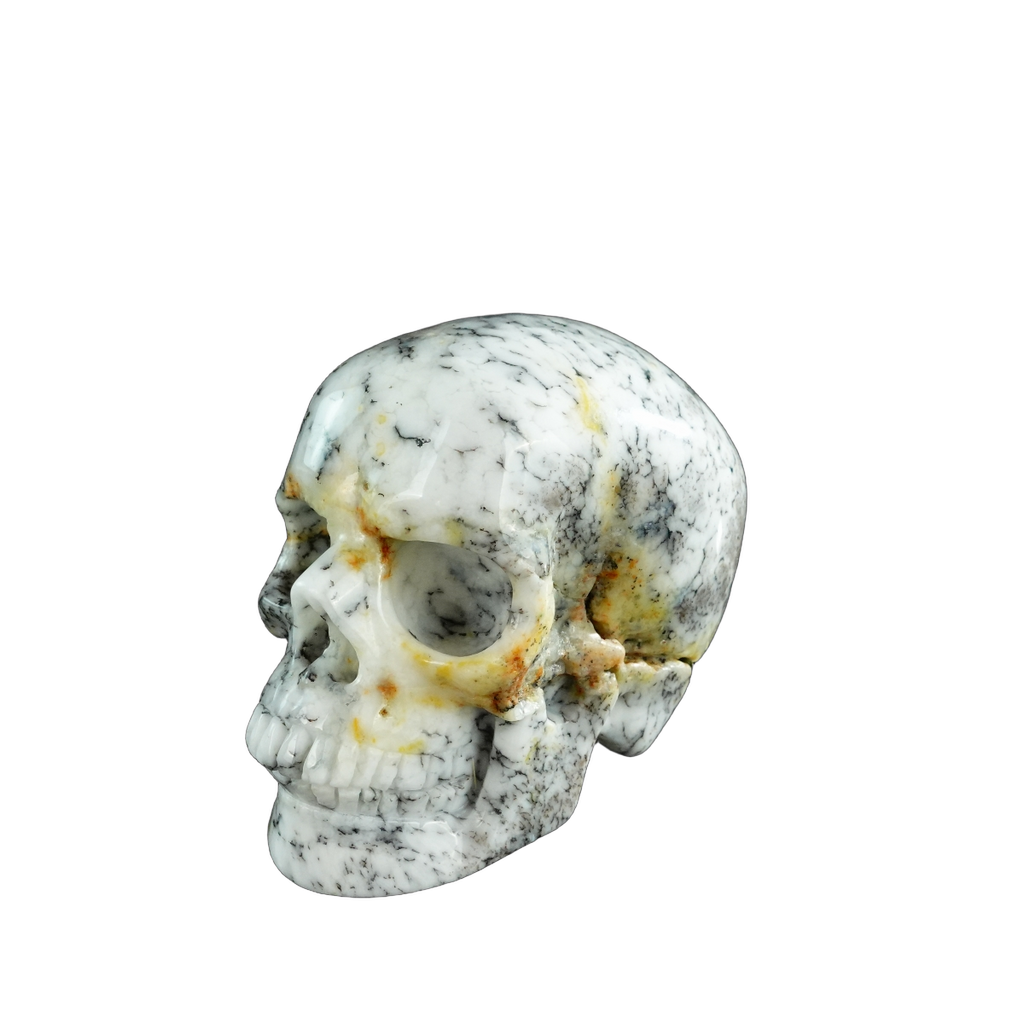 3.0" White Opal Crystal Skull Carving - Unique Piece #WO07