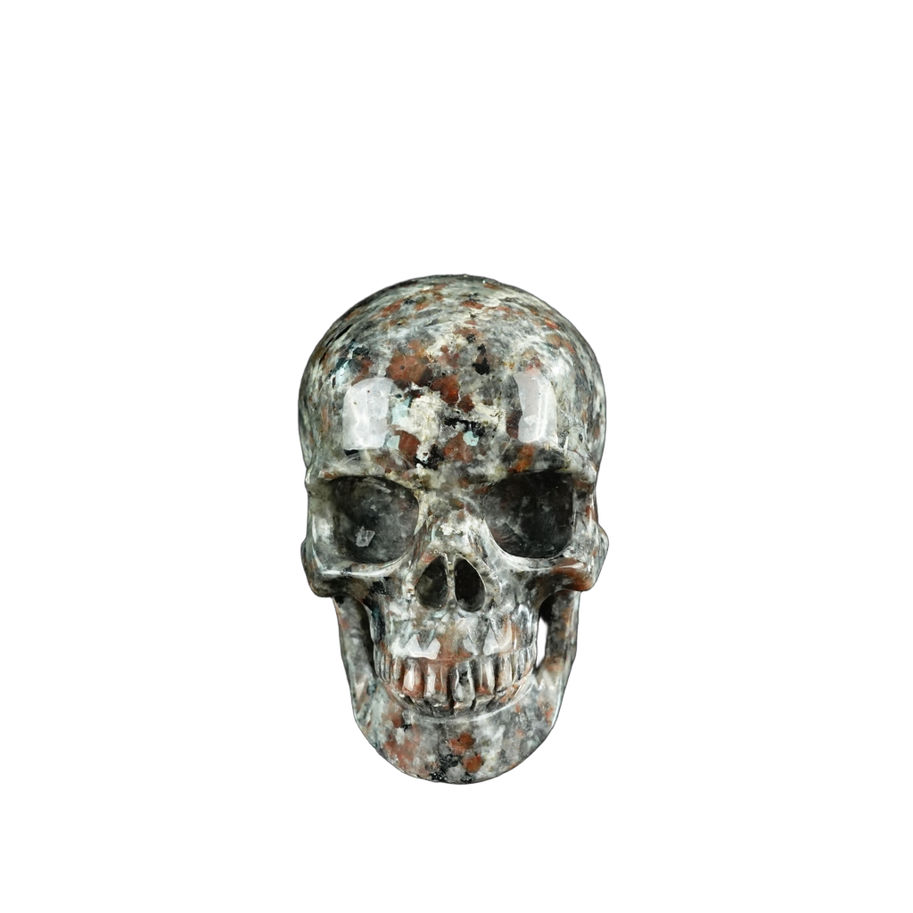3.0" Yooperlite Crystal Skull Carving - Hand Carved Decor