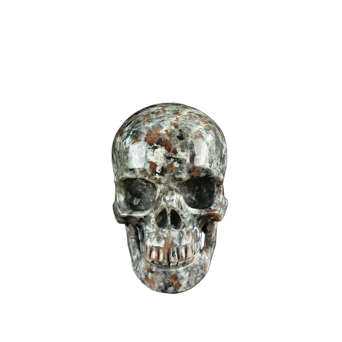 3.0" Yooperlite Crystal Skull Carving - Hand Carved Decor