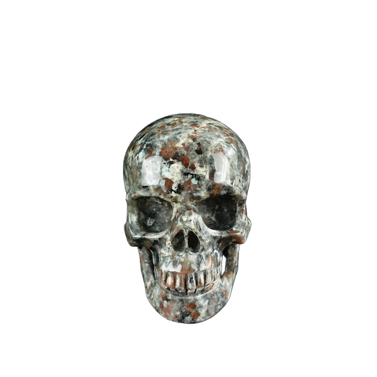 3.0" Yooperlite Crystal Skull Carving - Hand Carved Decor