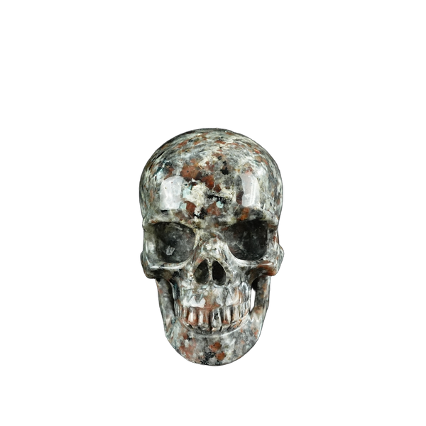 3.0" Yooperlite Crystal Skull Carving - Hand Carved Decor