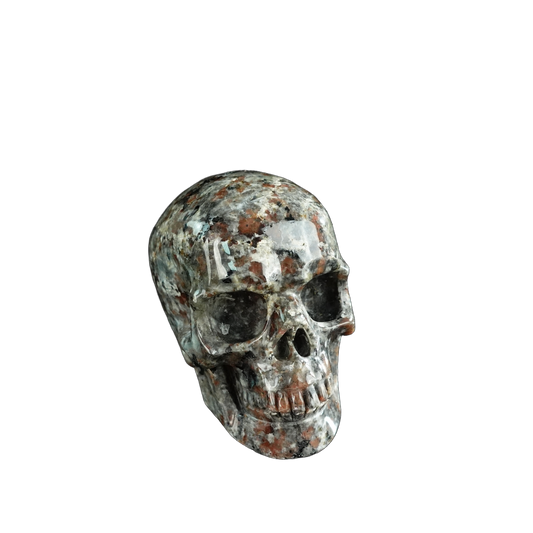 3.0" Yooperlite Crystal Skull Carving - Hand Carved Decor