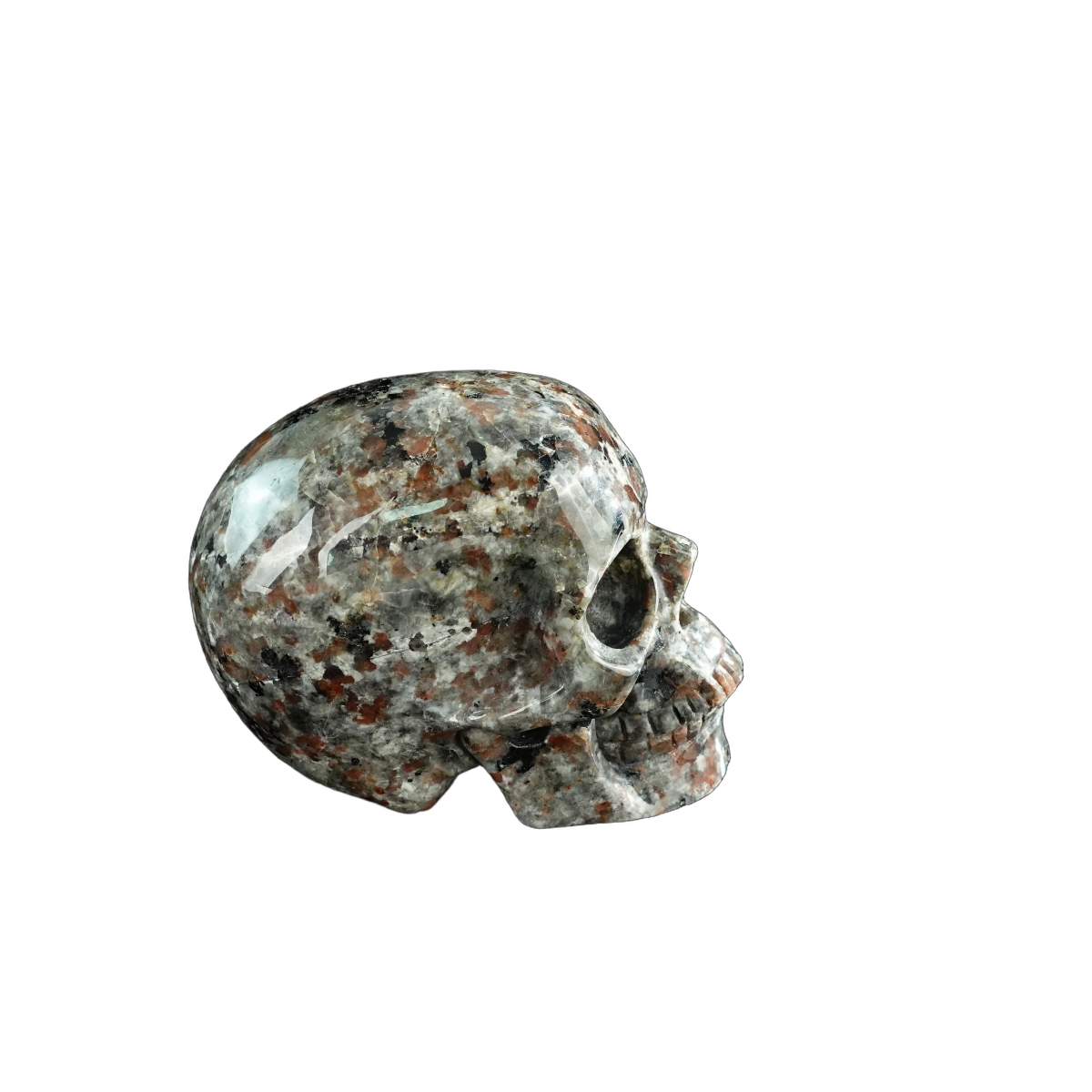 3.0" Yooperlite Crystal Skull Carving - Hand Carved Decor