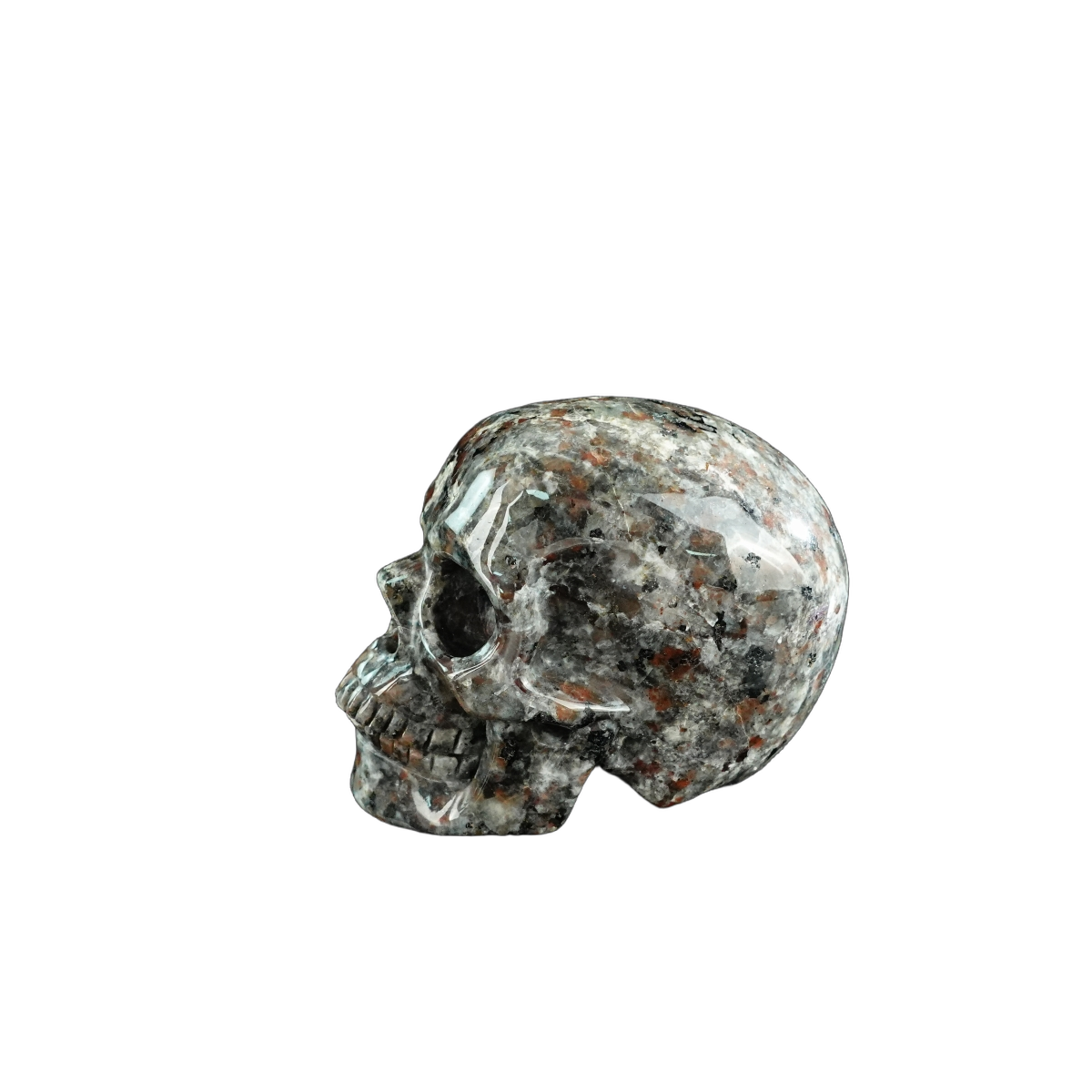 3.0" Yooperlite Crystal Skull Carving - Hand Carved Decor