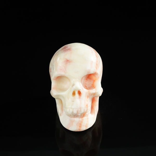 3.0" Zebra Jasper Crystal Skull Carving - Unique Piece #ZS01