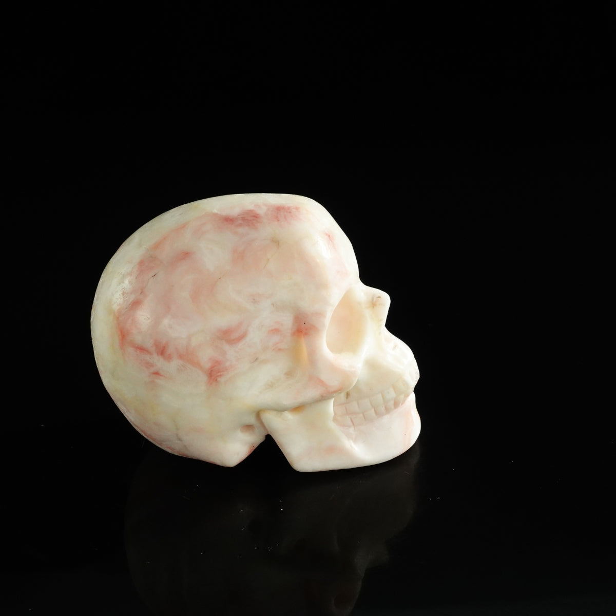 3.0" Zebra Jasper Crystal Skull Carving - Unique Piece #ZS01