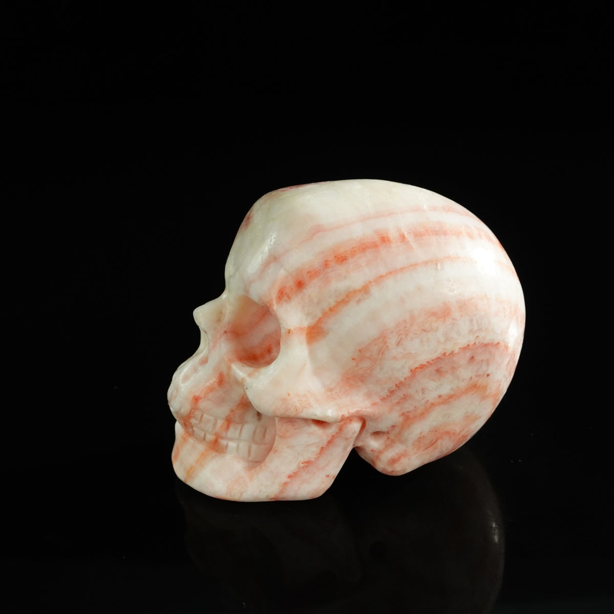 3.0" Zebra Jasper Crystal Skull Carving - Unique Piece #ZS01