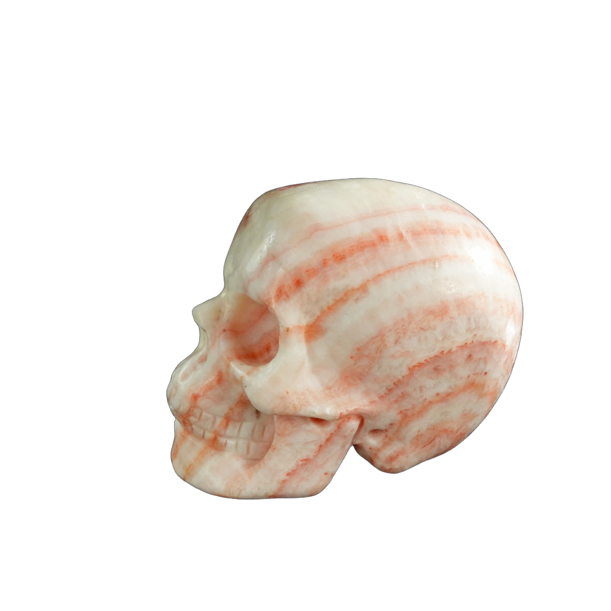3.0" Zebra Jasper Crystal Skull Carving - Unique Piece #ZS01