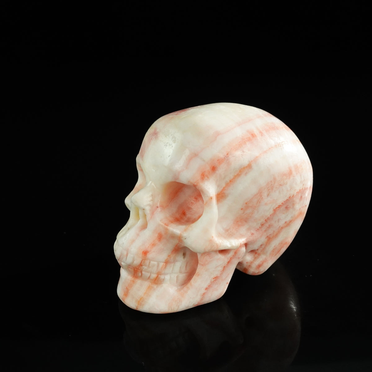 3.0" Zebra Jasper Crystal Skull Carving - Unique Piece #ZS01