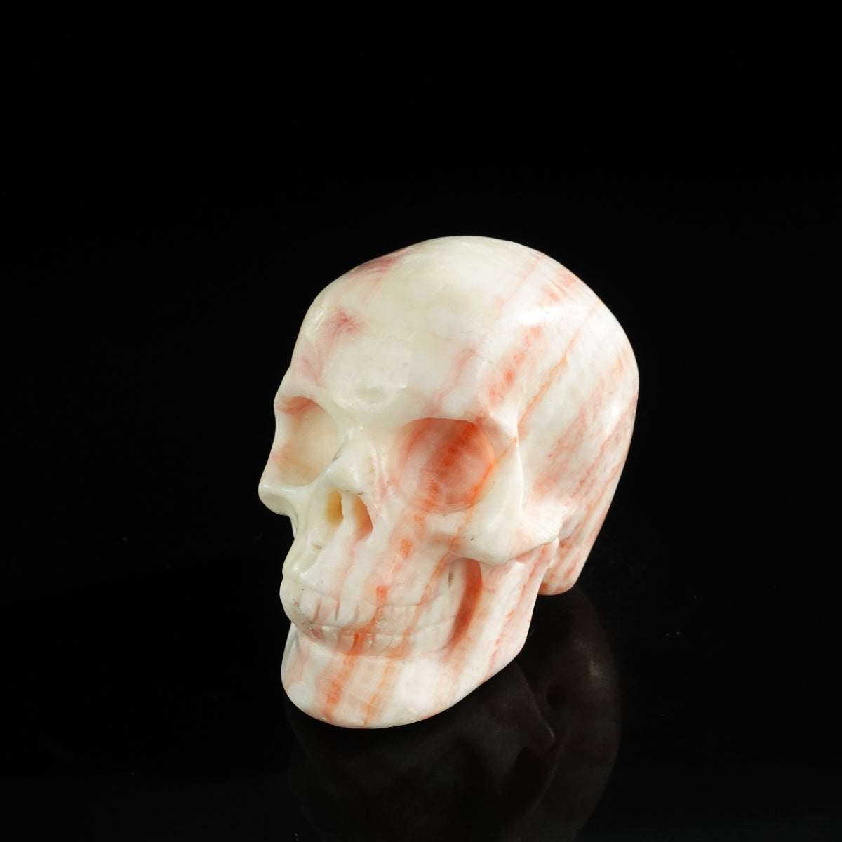 3.0" Zebra Jasper Crystal Skull Carving - Unique Piece #ZS01