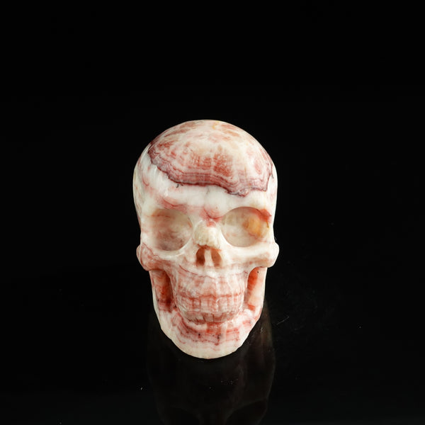 3.0" Zebra Jasper Crystal Skull Carving - Unique Piece #ZS02