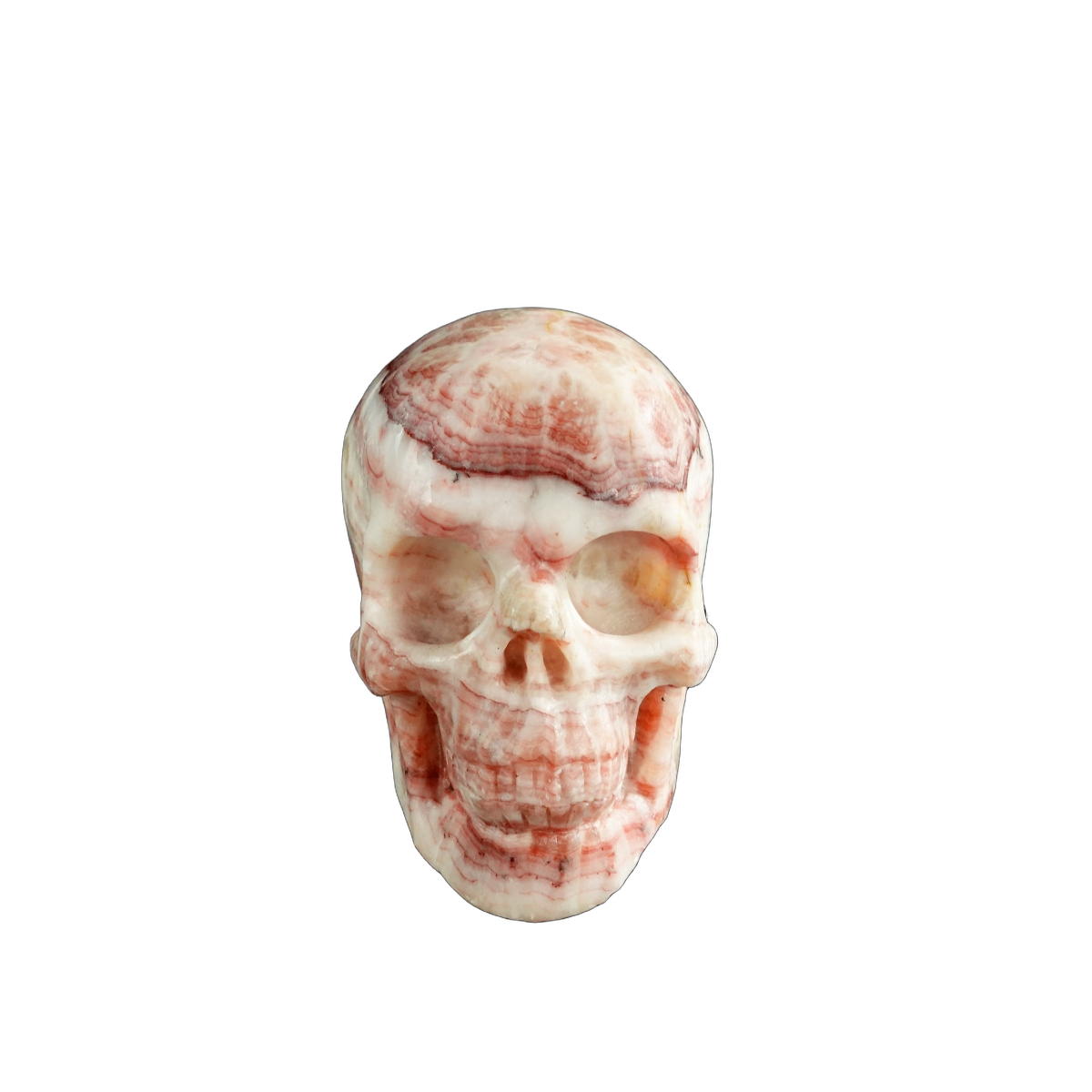 3.0" Zebra Jasper Crystal Skull Carving - Unique Piece #ZS02