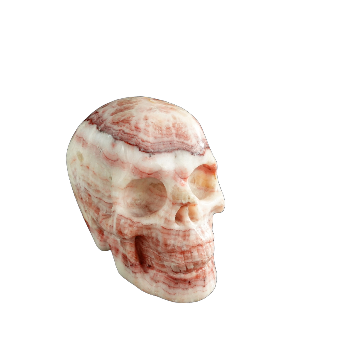 3.0" Zebra Jasper Crystal Skull Carving - Unique Piece #ZS02