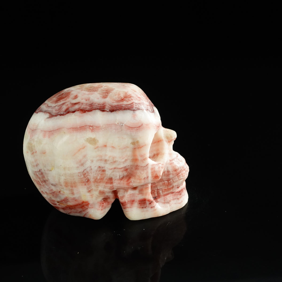 3.0" Zebra Jasper Crystal Skull Carving - Unique Piece #ZS02