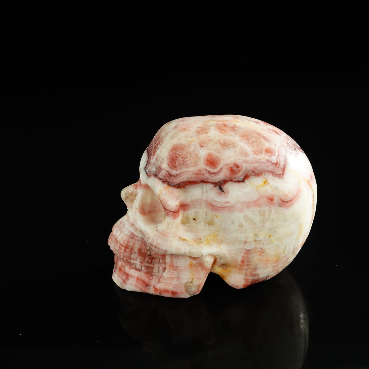 3.0" Zebra Jasper Crystal Skull Carving - Unique Piece #ZS02
