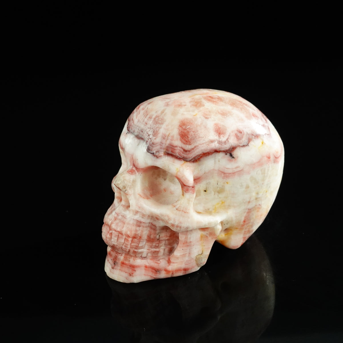 3.0" Zebra Jasper Crystal Skull Carving - Unique Piece #ZS02