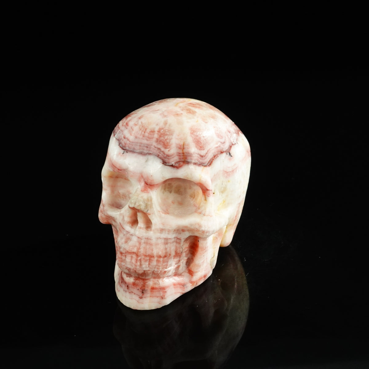 3.0" Zebra Jasper Crystal Skull Carving - Unique Piece #ZS02